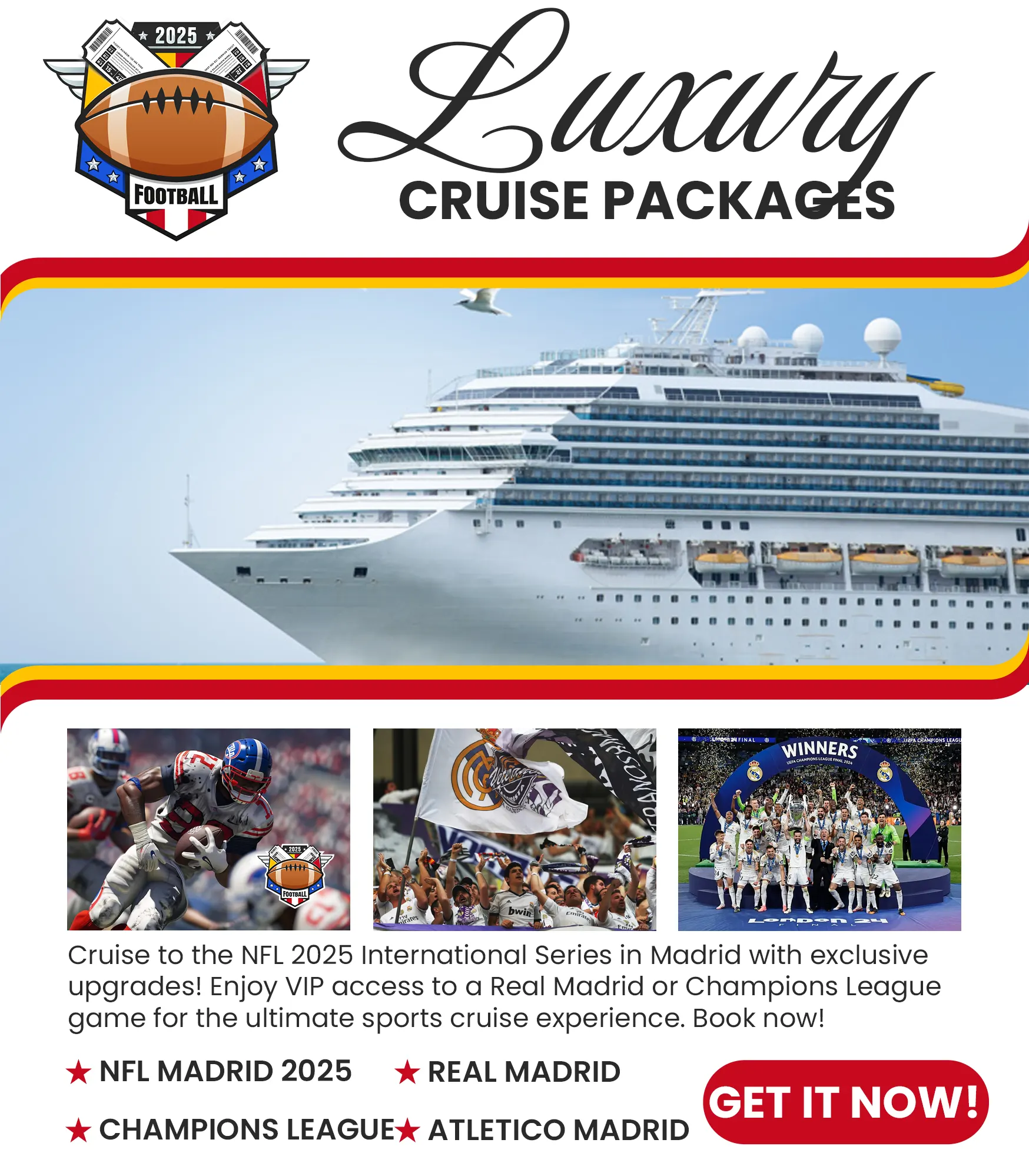 Explore Madrid with city tours and NFL International Series 2025 package - BOOK NOW